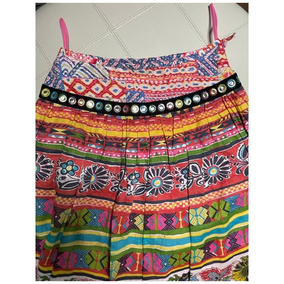 WD.NY Multicolor Festive Boho Lined Skirt size Medium - Picture 10 of 11